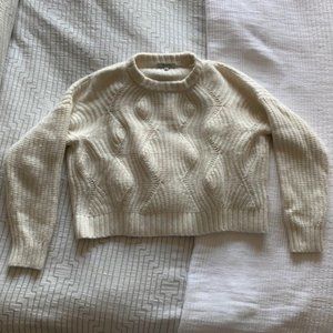 Madewell Cropped Off white Sweater